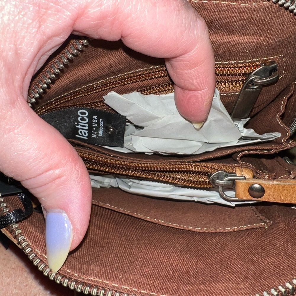 Latico Marge Saddle Crossbody Bag with X Stitch Detail, New in bag (not tagged) - Picture 7 of 13